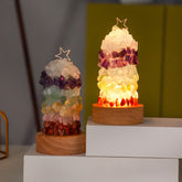 Chakra Crystal Healing Lamp – USB Powered Natural Gemstone Night Light - Auratract